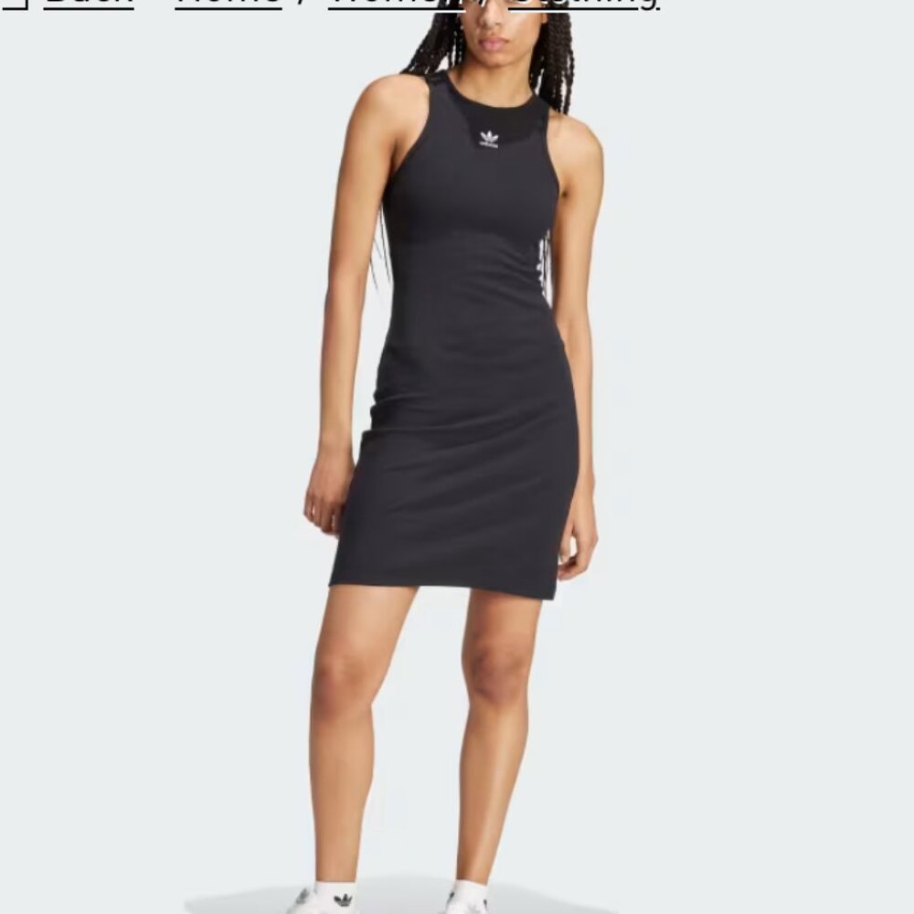 Adidas Essentials Rib Tank Dress, black, S, NWOT
